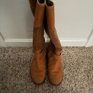 Timberland Bethel Women's Tall Leather Pull-On Boots in Tan - Size 9